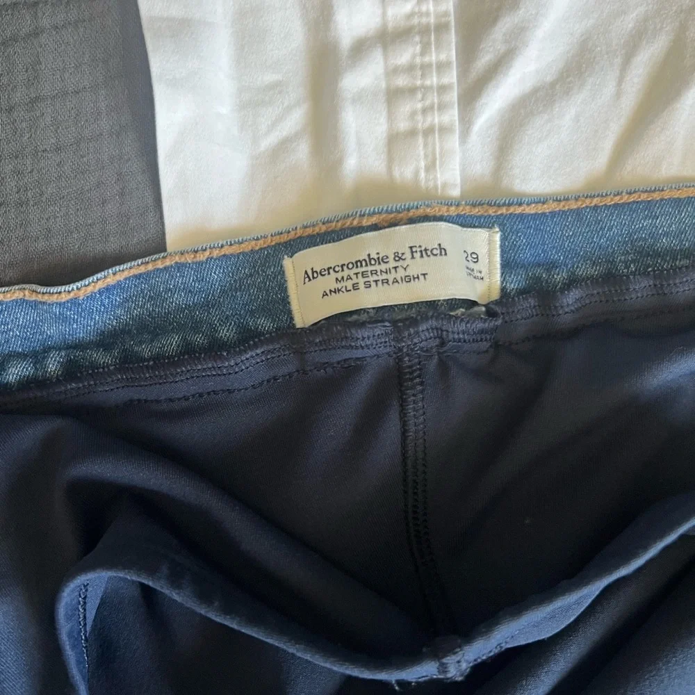Abercrombie & Fitch Maternity Dark Blue Ankle Straight Jeans size 29 - Picture 2 of 3